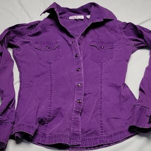 Purple Button-Up Shirt